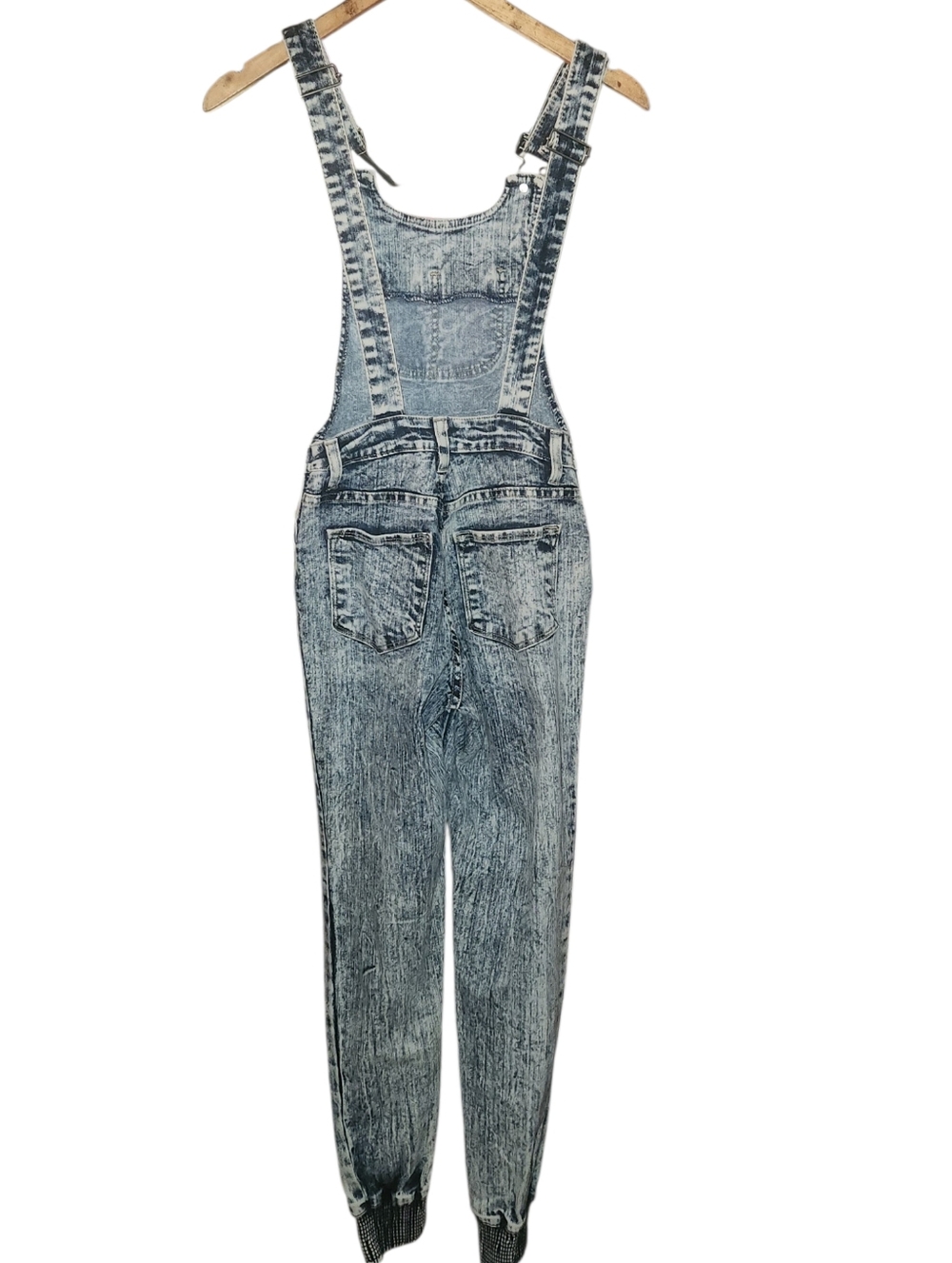 Bleu Jeans Acid Wash Denim Overalls Size:S - Picture 2 of 5